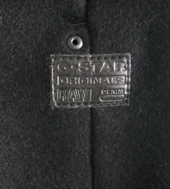 Kvalitní černý vlněný kabát/paleto, vel. S, zn. G-Star - 5