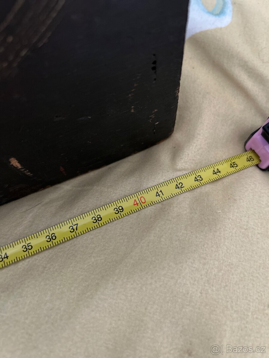 Starý cest.kufr, rozhl.-dratak, dřev. truhlu na nářadí, hobl - 5