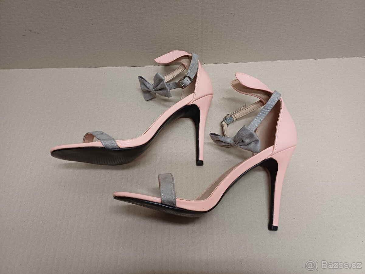 Sandálky na vysokém podpatku vel.40 - 5