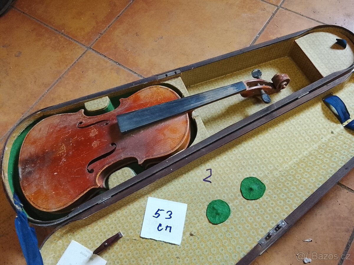 3 kusy starých houslí za 4500 kč - 5
