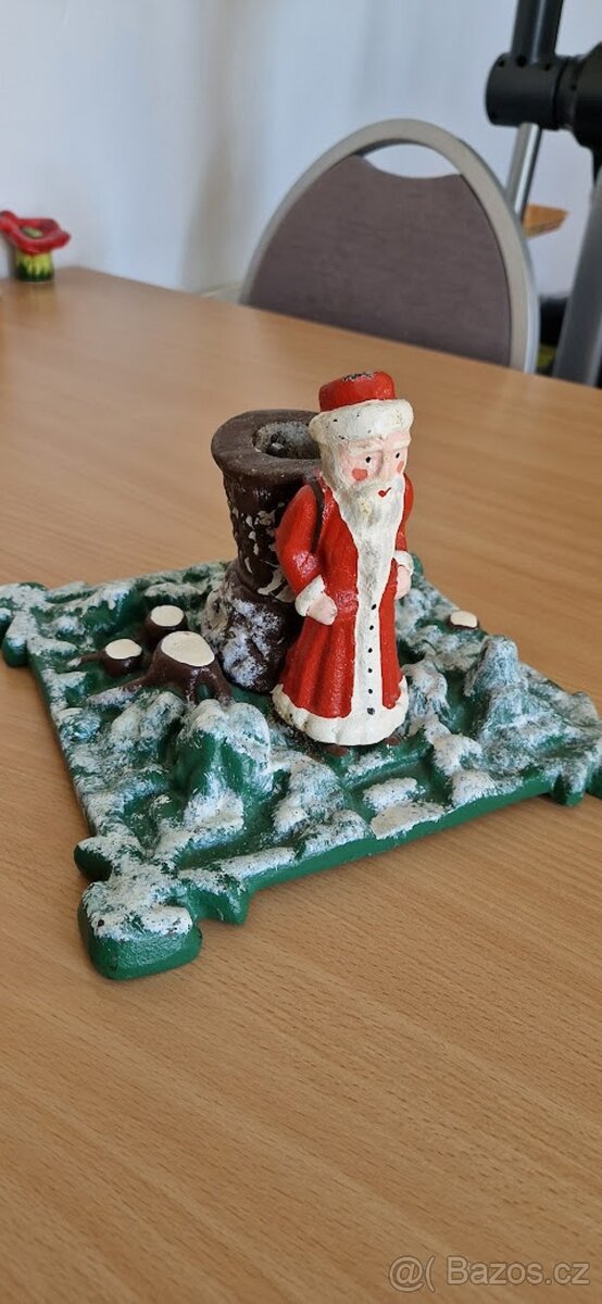 Litinový retro/starožitný stojan vánoční stromek - 5