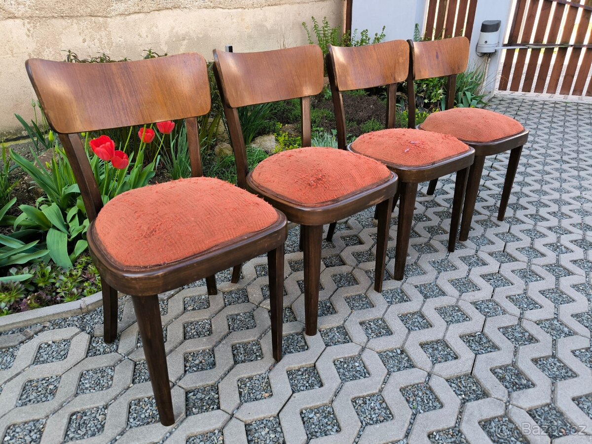 Starožitné Art Deco jídelní židle Thonet, 30. léta - 5