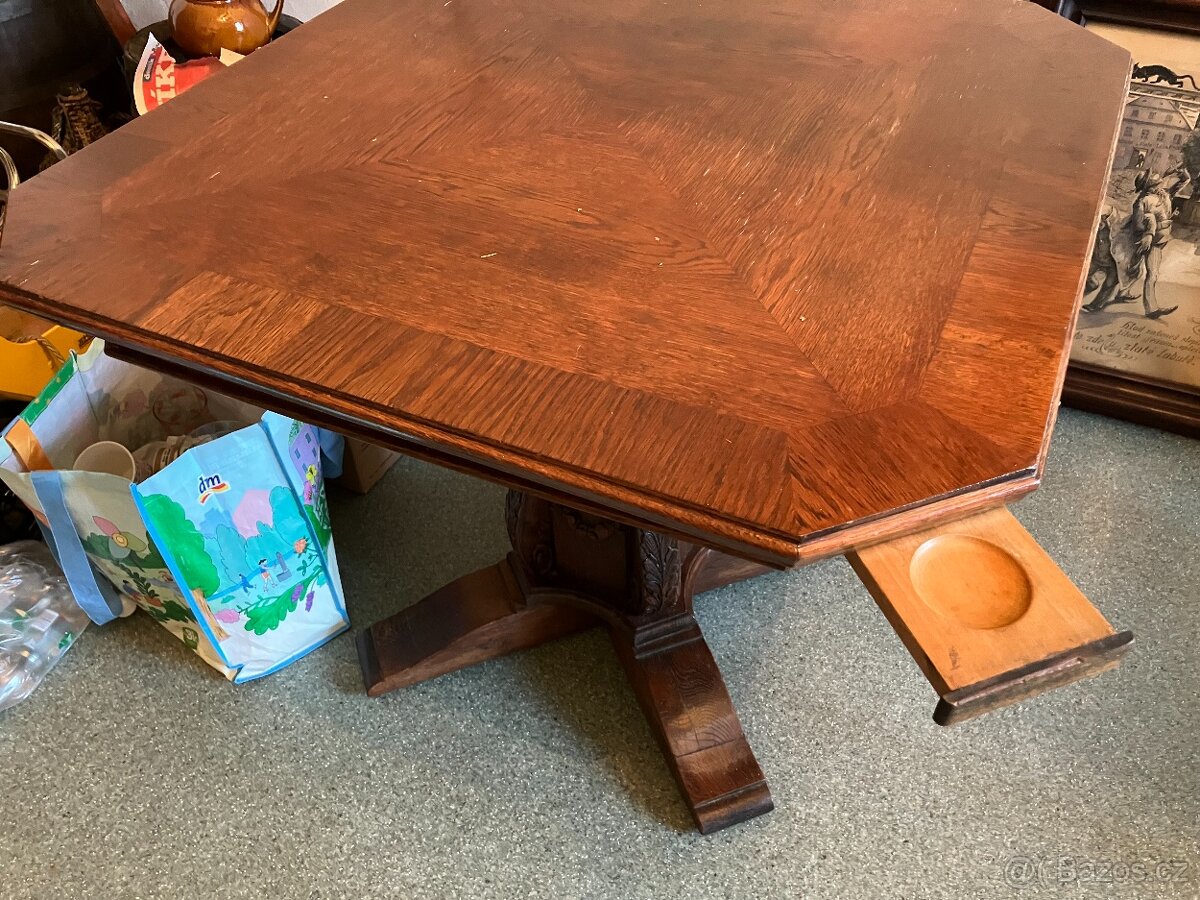 starožitná jídelní souprava stůl a 4 židle - 5