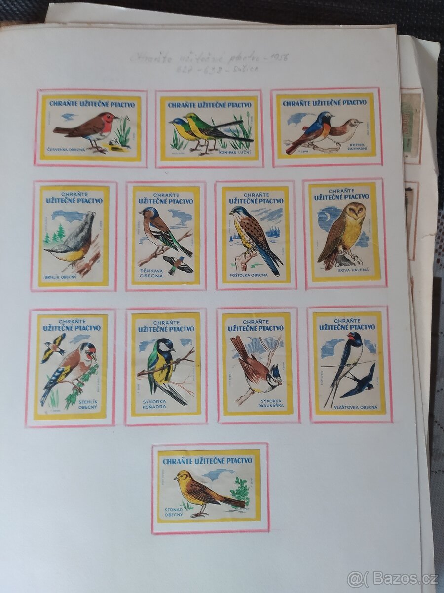 Nálepky z krabiček od sirek - 5