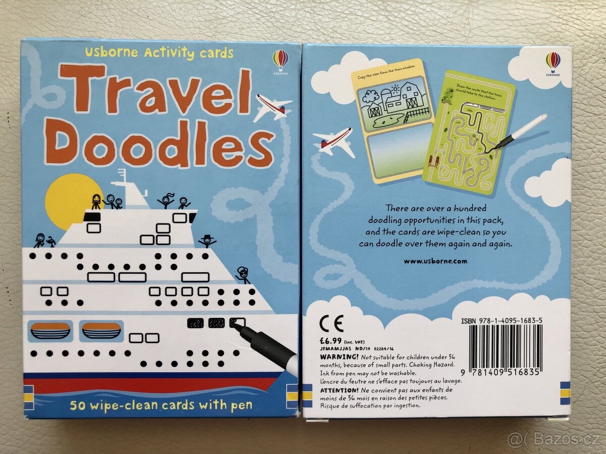 Anglické karty pro děti, 14ks (Usborne) - 5