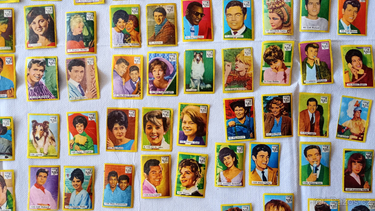 Sada 145 zápalkových nálepek 1966 – filmové hvězdy - 5