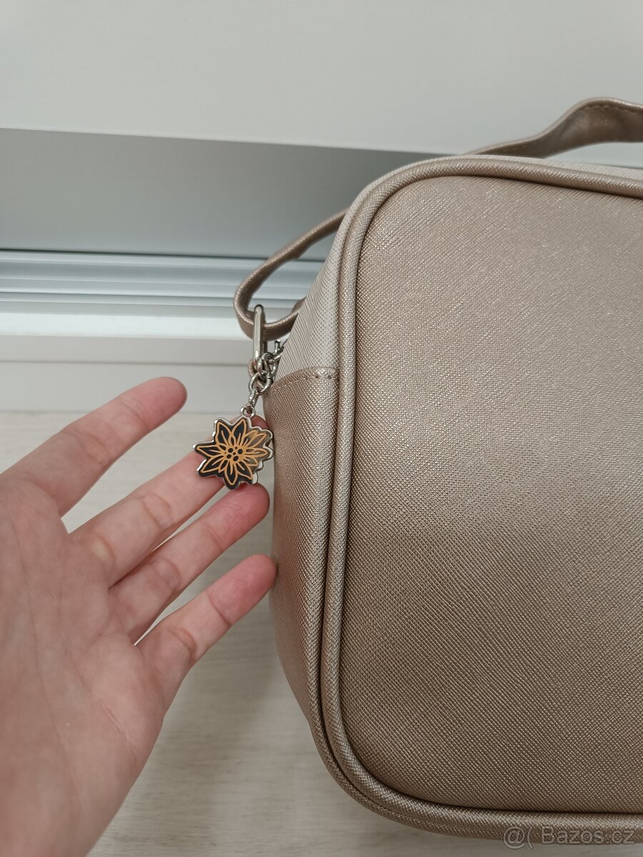 Zlatobéžová kabelka přes rameno Just - 5