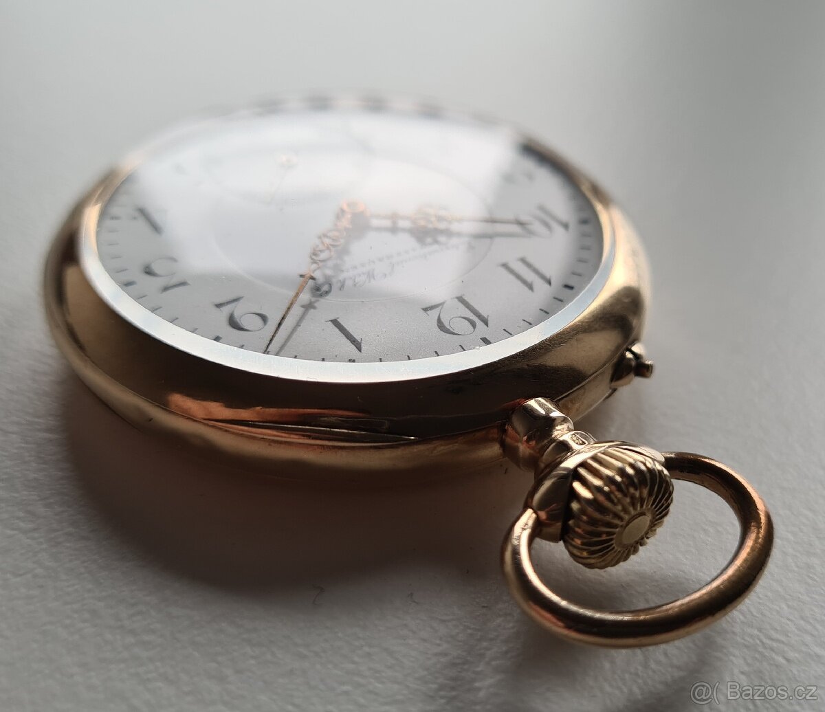 Zlaté 14K kapesní hodinky IWC Schaffhausen
- 5