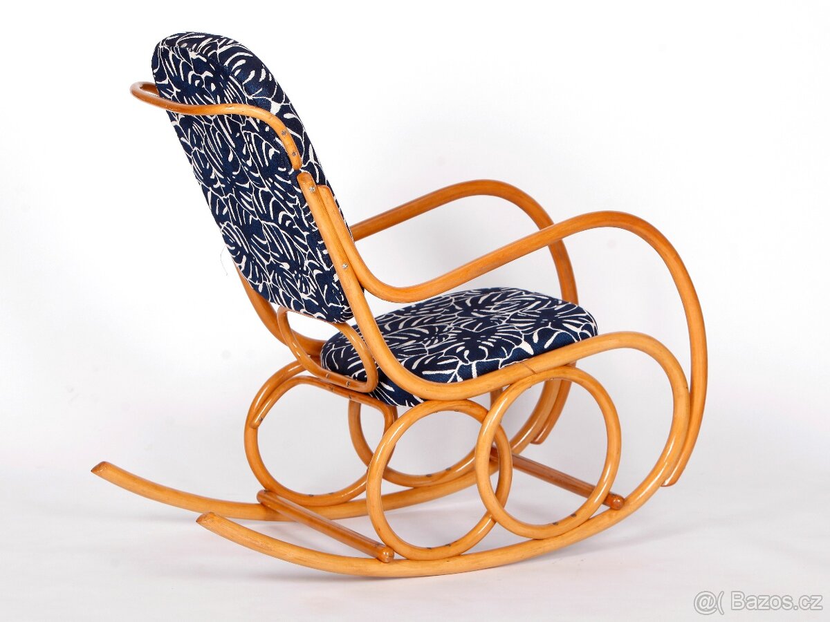 Houpací křeslo TON Dondolo, nové luxusní čalounění. - 5