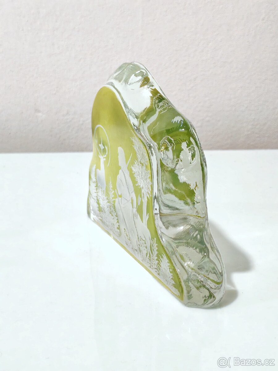 Staré skleněné těžítko/plastika - 5