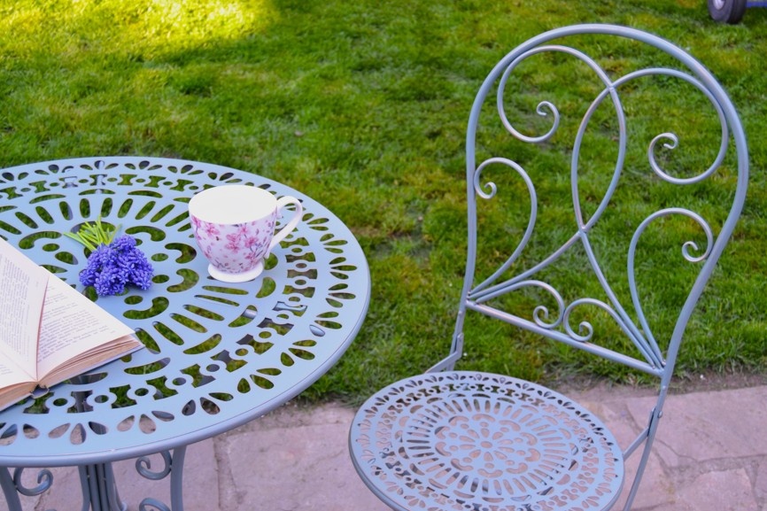 Kovový set PROVENCE - pastelová zelená - 5