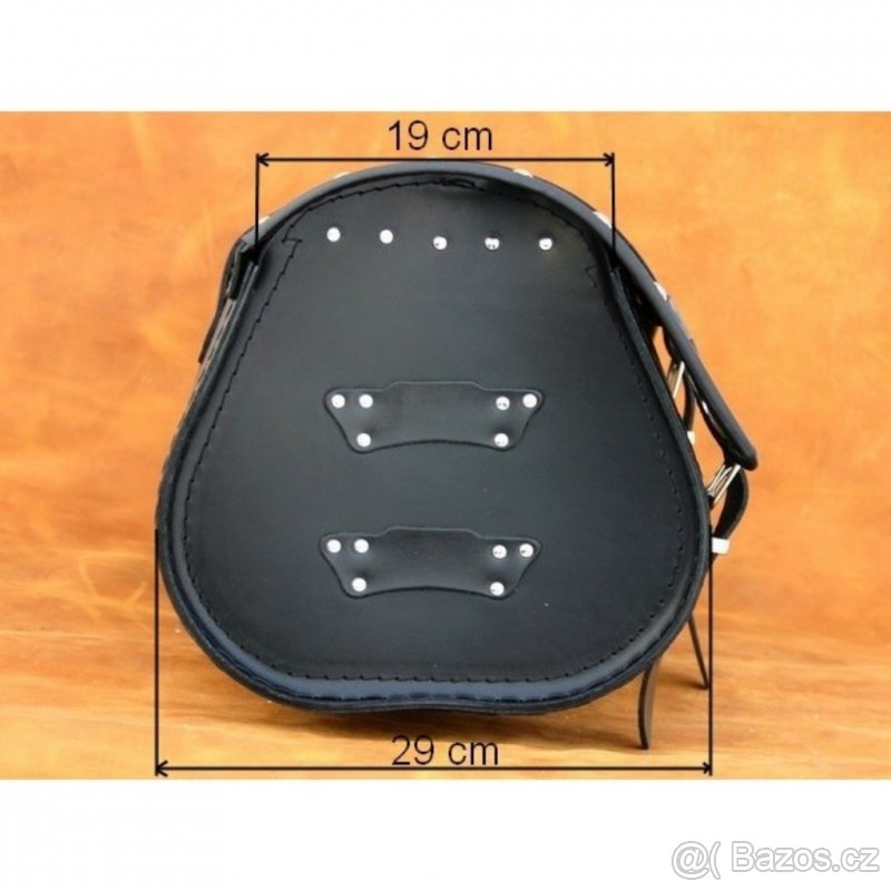 Kožený kufr - válec na chopper 60cm typ 10A,B,C - 5