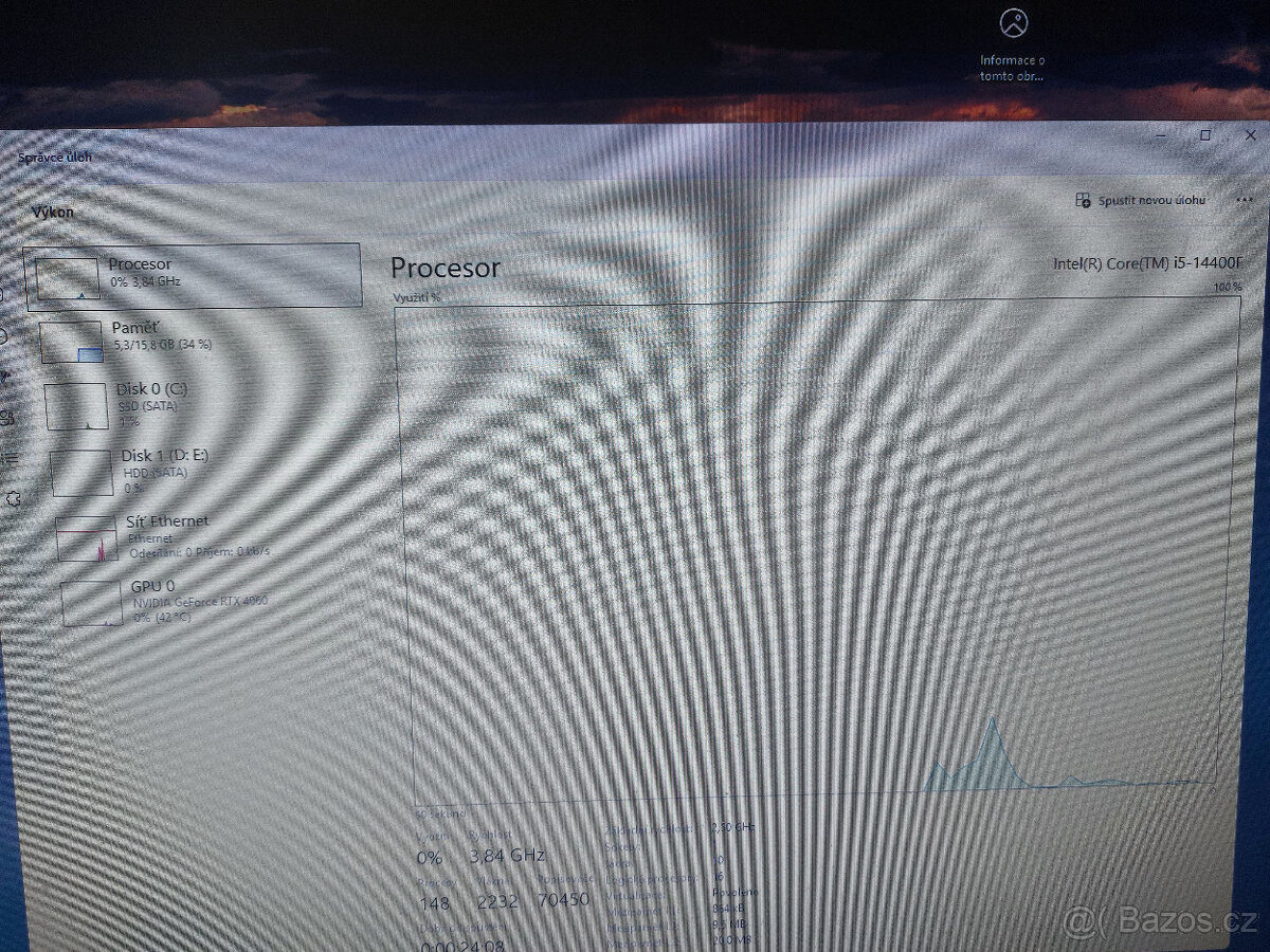 Herní PC intel core i5 14400F, RTX 4060, 16GB RAM DDR4 - 5