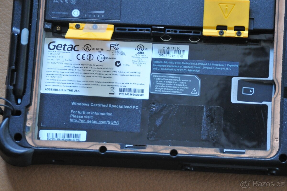 Vojenský/průmyslový tablet GETAC F110 - 5