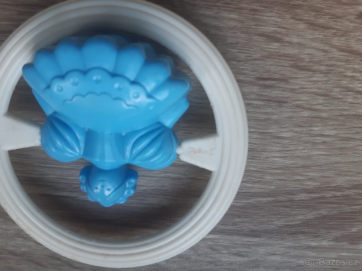 Retro řetěz na kočárek a chrastítko - 5