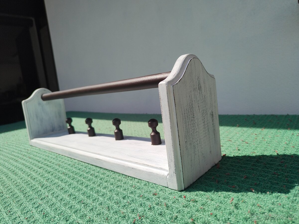 Retro vintage věšák (patina) - 5