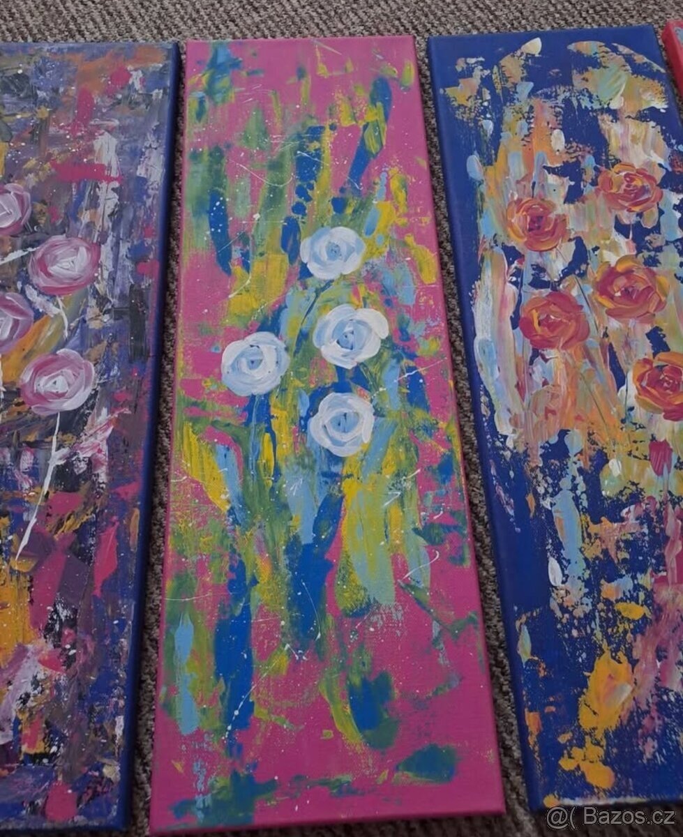 Ručně malované obrazy akryl - 5