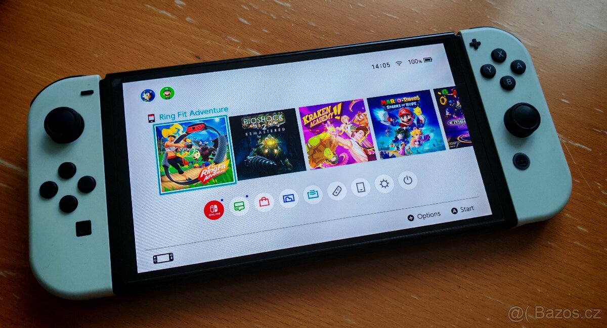 Nintendo Switch OLED + příslušenství + hra - 5
