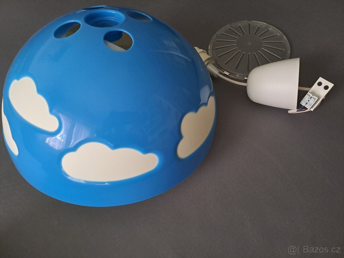 IKEA - dětský lustr a lampička s obláčky - 5