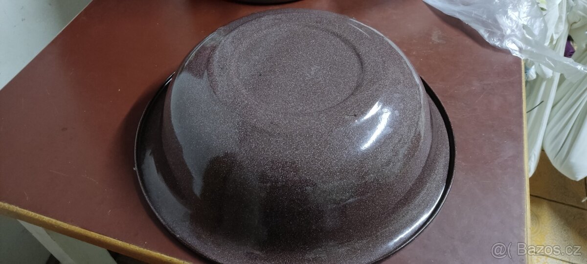 retro smaltovaná mísa a hrnec - 5