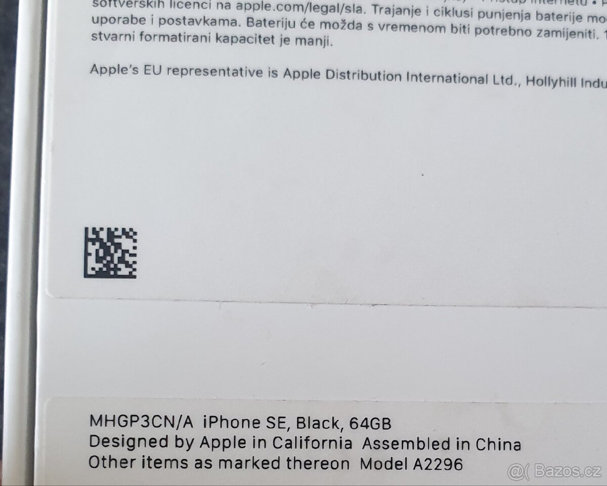 Iphone SE 2020, 64GB, černý. Pěkný stav. - 5