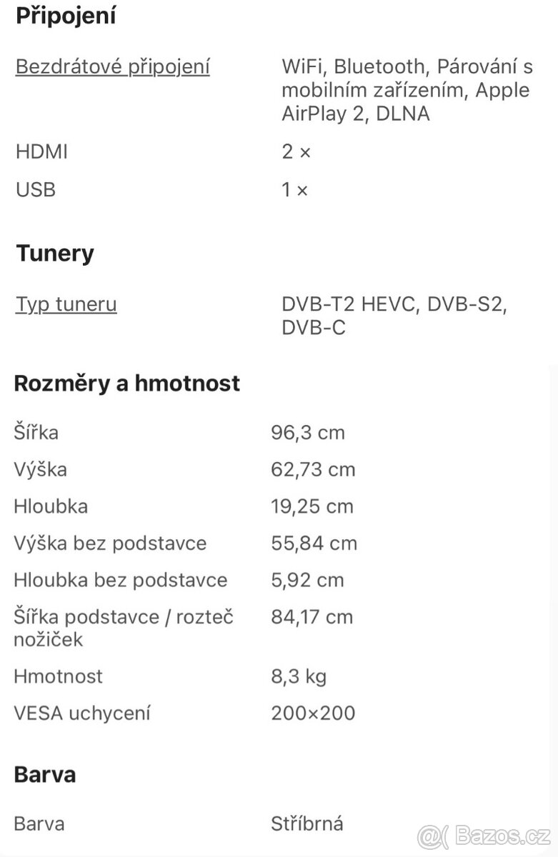 43" Samsung UE43TU7172 108cm - 5