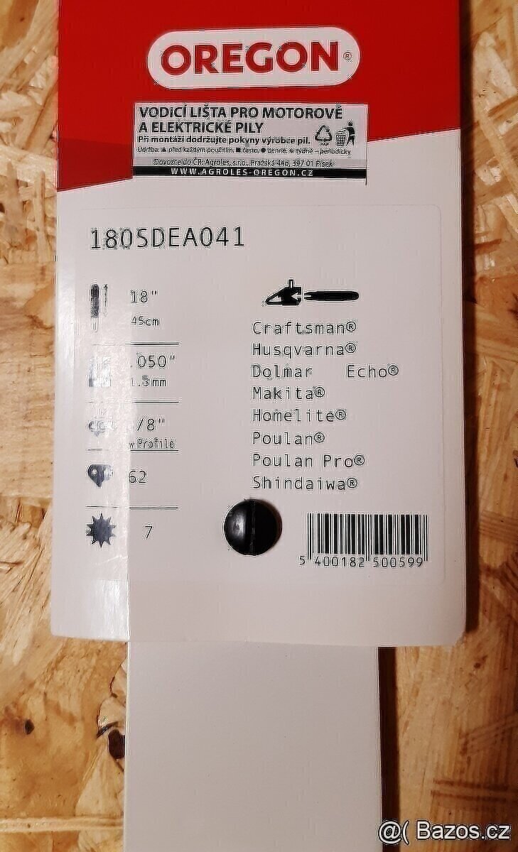 VODÍCÍ LIŠTA OREGON 45CM - 5