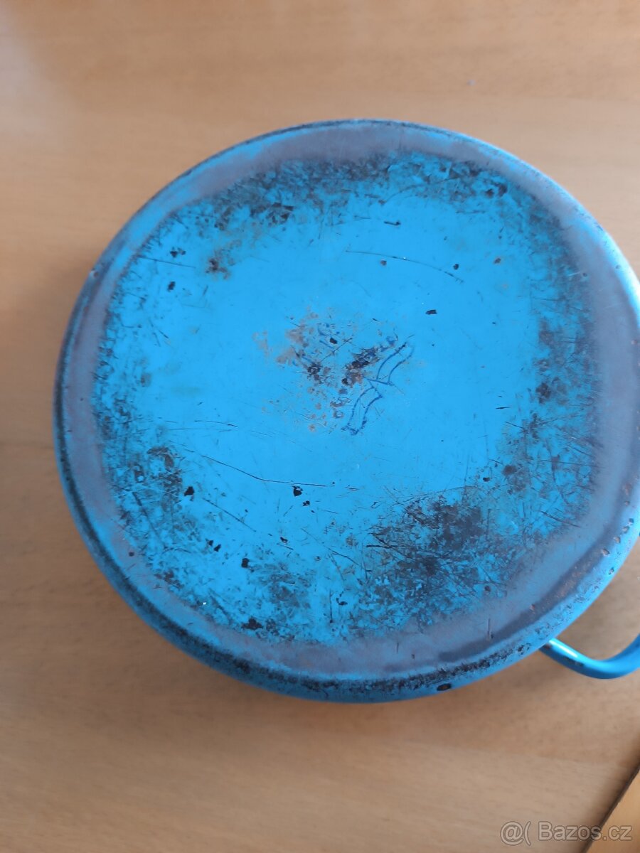 Modrý smaltovaný hrnec - 5