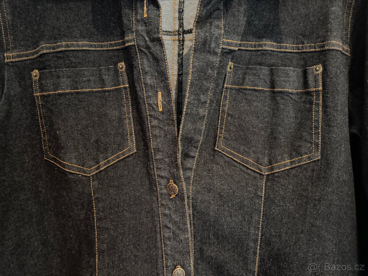 Dlouhý džínový kabátek s rozparky - Casual Woman - 5