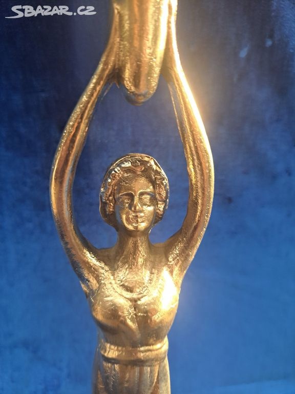 Francouzská secesní petrolejová lampa k olympiádě 1900 - 5