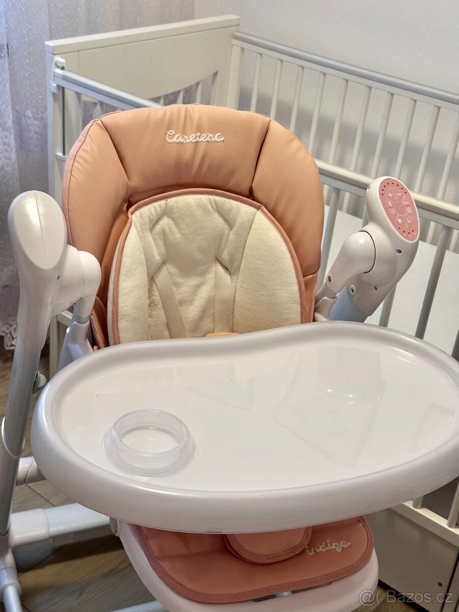 Jídelní židlička 2v1 Caretero Indigo powder pink - 5