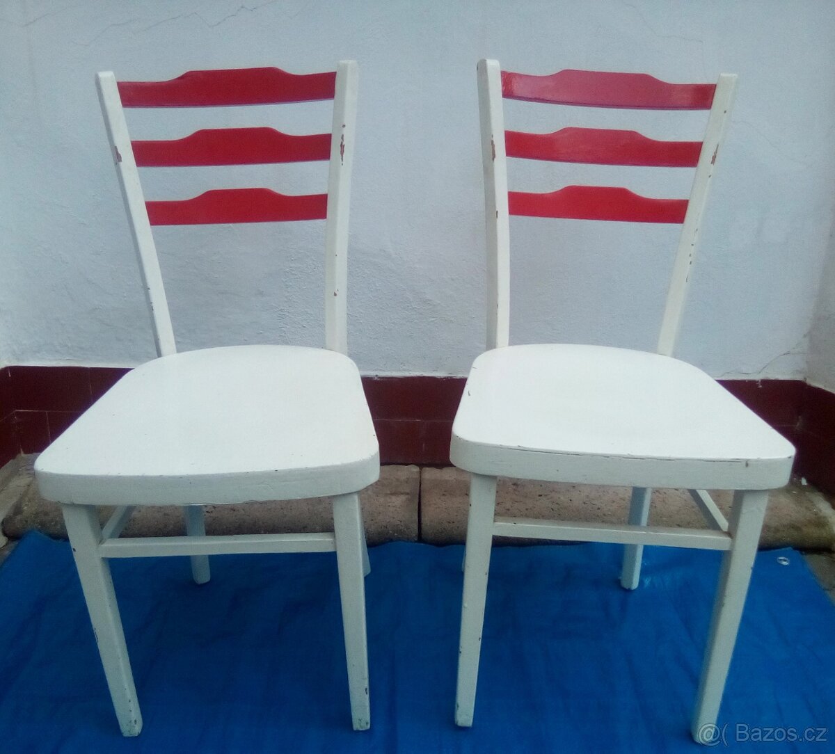 Dřevěné retro židle - 5