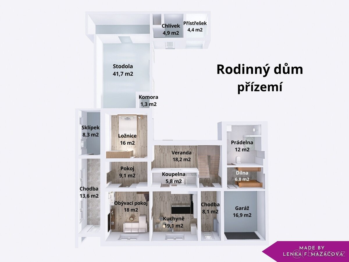 Prodej dvougenerační rodinný dům, pozemek 1 198 m2, Přemyslo - 5