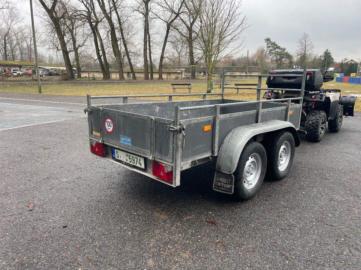 Bržděný přívěs HAPERT 2000 kg, 130X250 cm, nová stk - 5