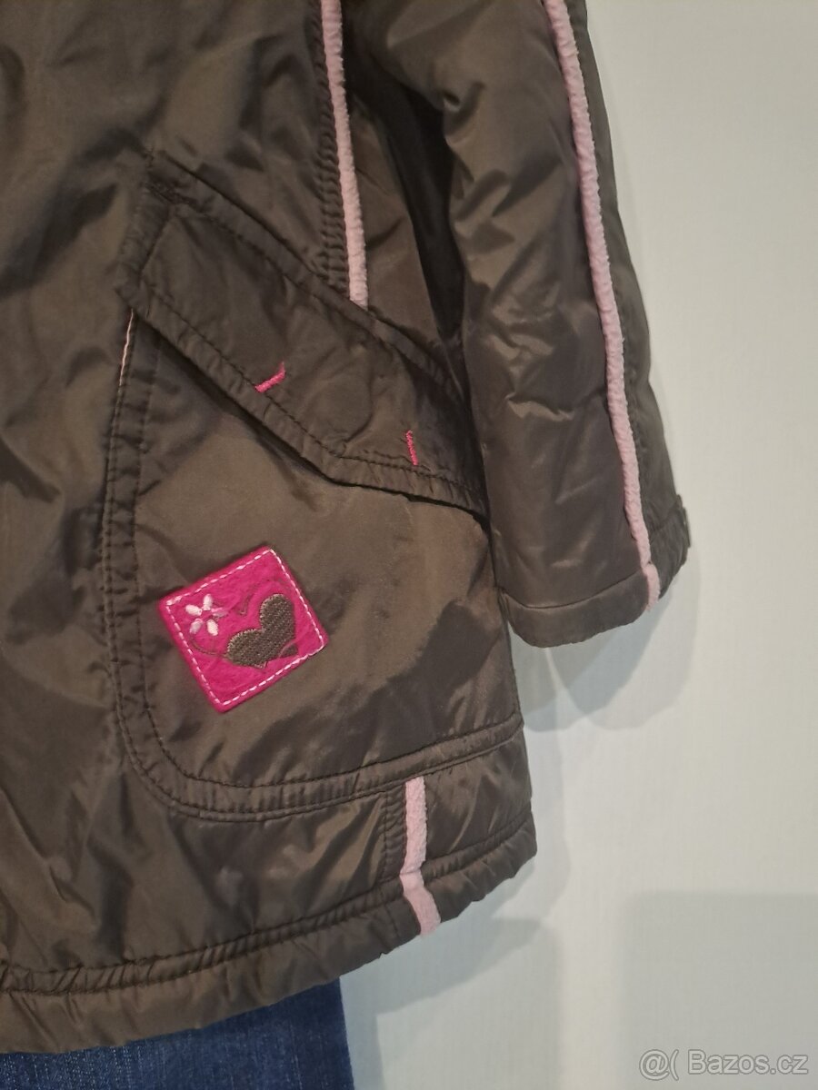 Zimní bunda s kapucí a rifle vel. 104 věk 3-4 roky - 5