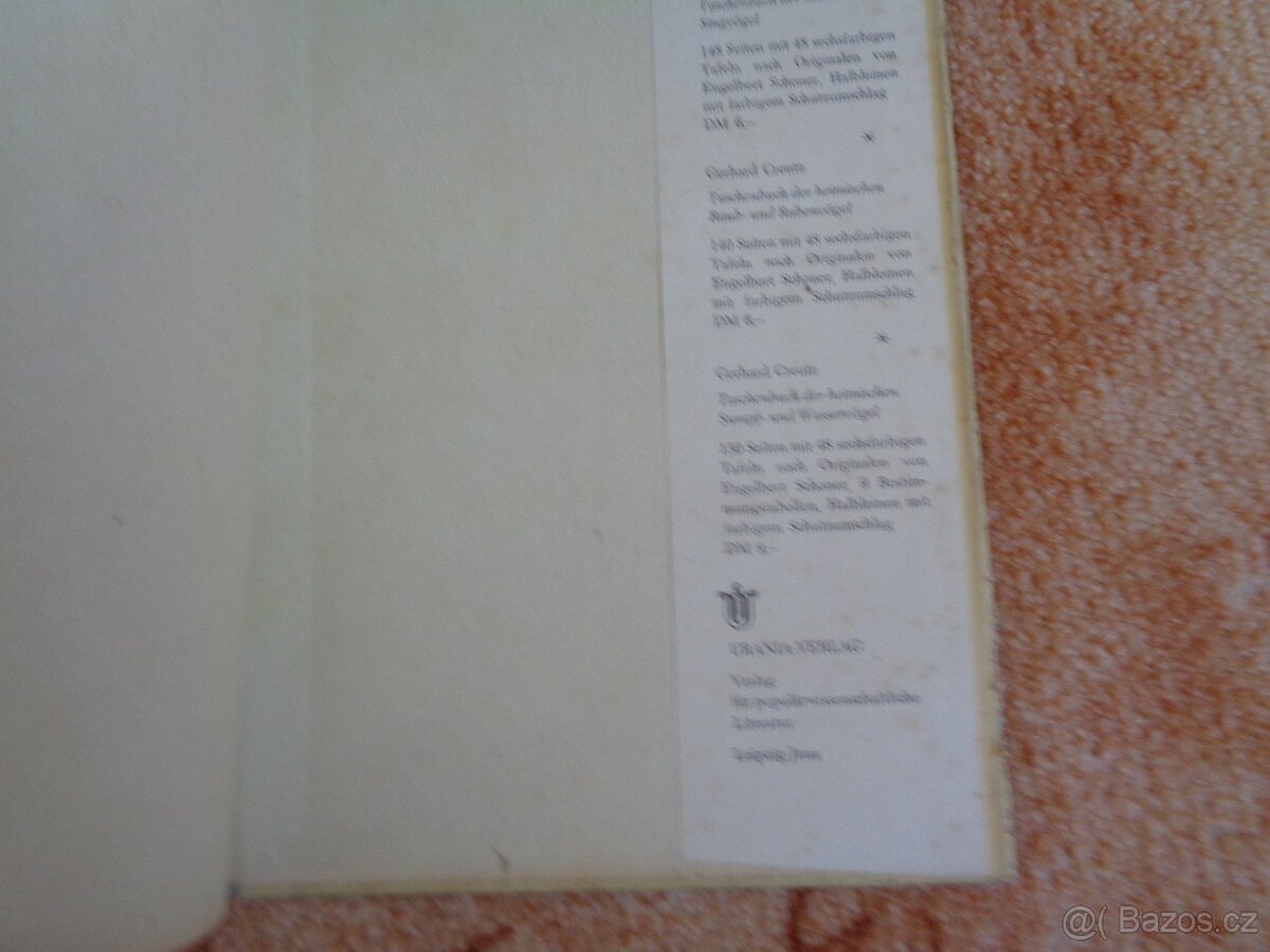 Kniha o chovu ptáků z roku 1954 v němčině - 5