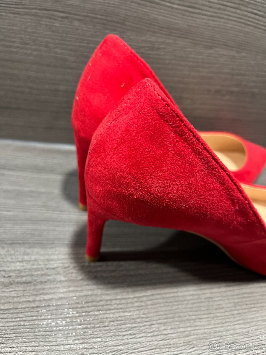 Nové červené lodičky vel 37 - 5