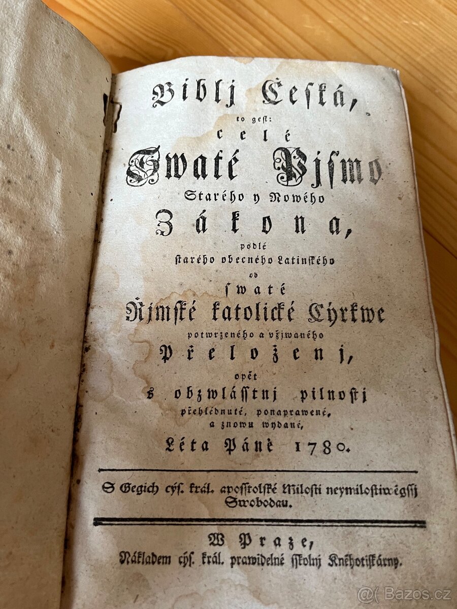 Bible z roku 1780 v češtině - 5