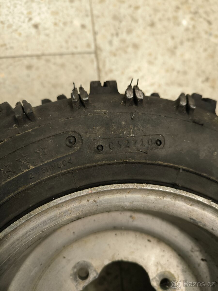3x kola 4x115, pneu 18x10-9