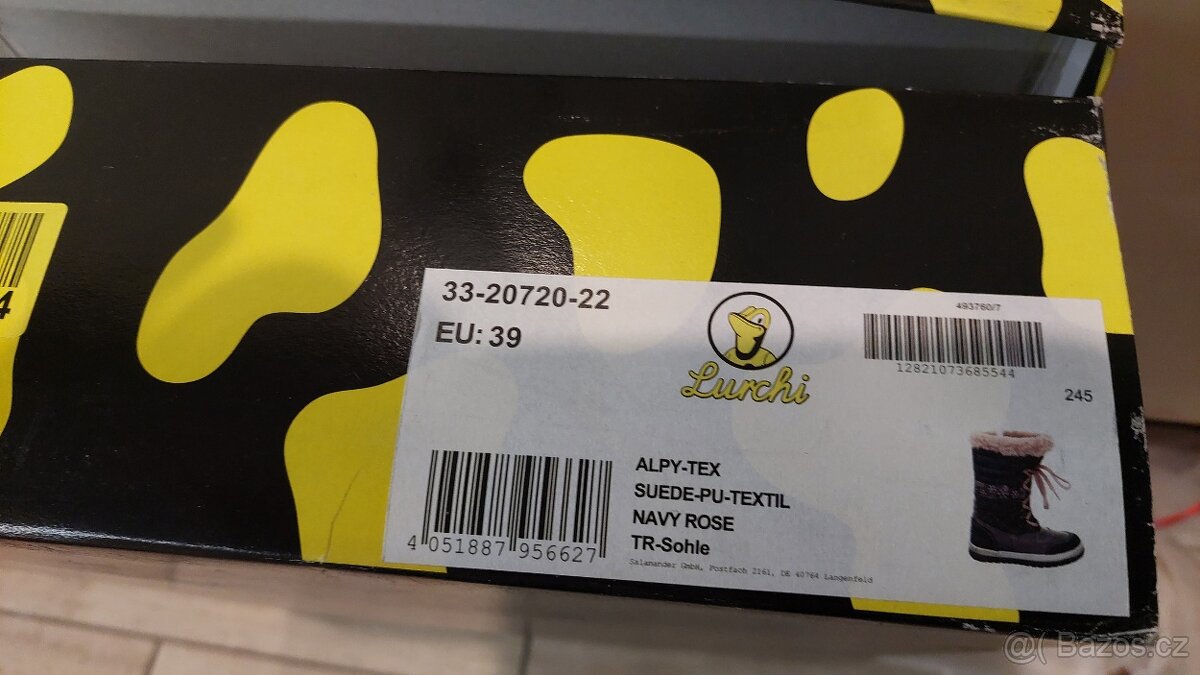 Dívčí zimní boty s membránou, vel. 39, zn. Lurchi - 5