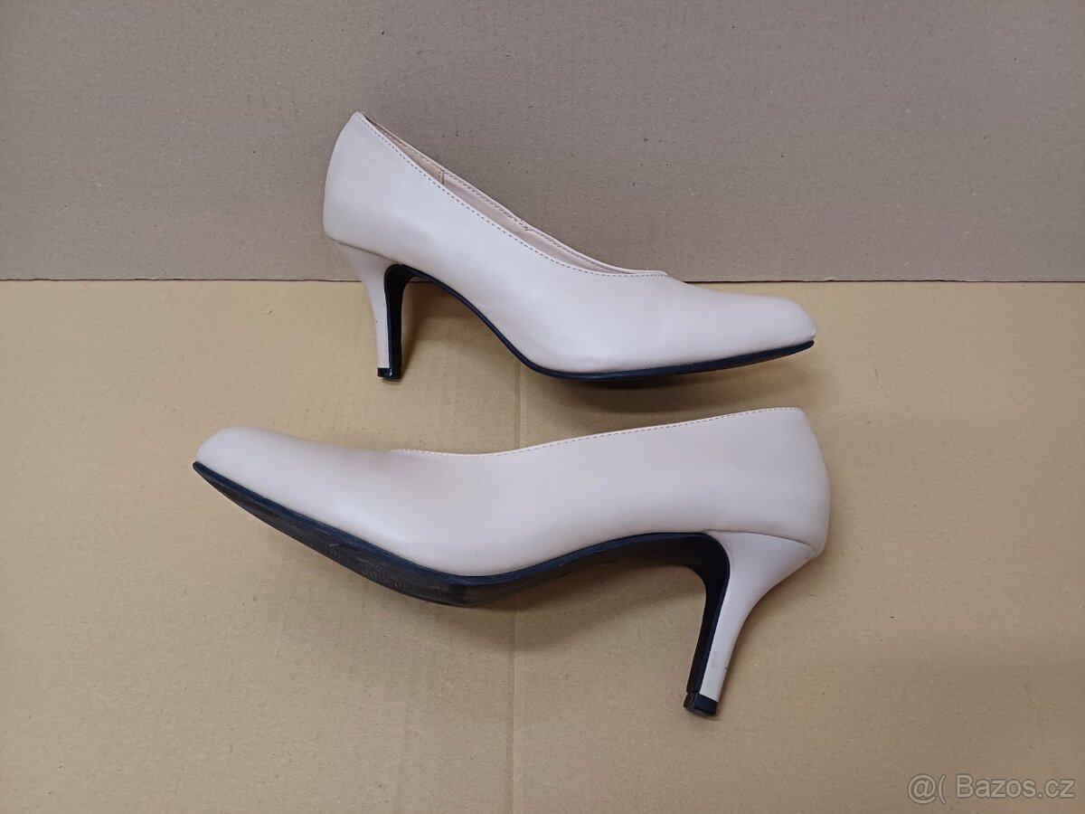 Béžové lodičky vel.40 - 5