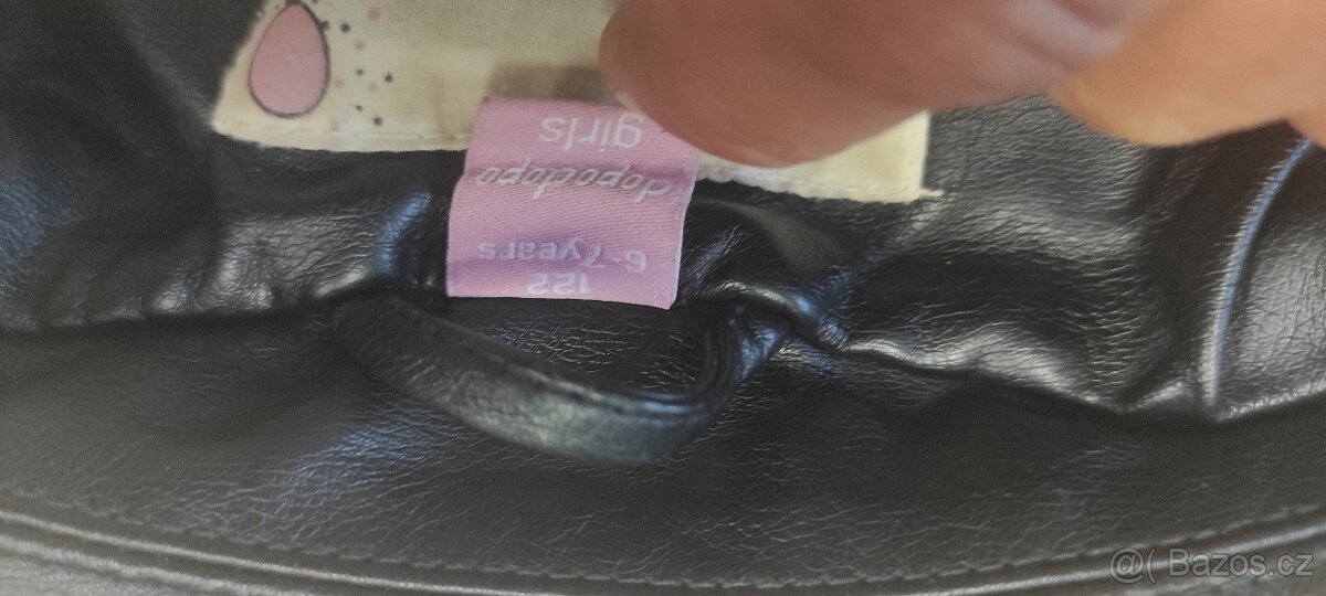 Černá koženková bunda vel.22 - 5