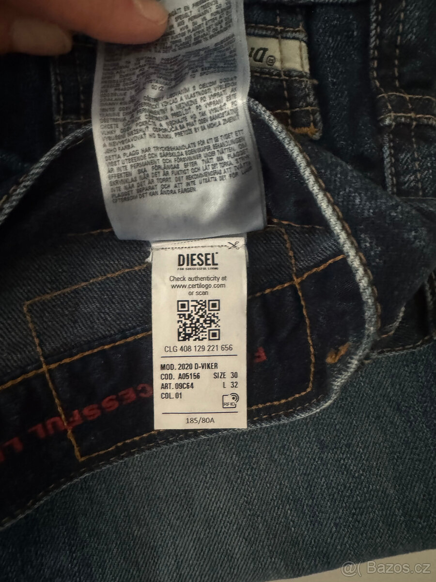 Pánské džíny rifle originál Diesel W30 L32 - 5