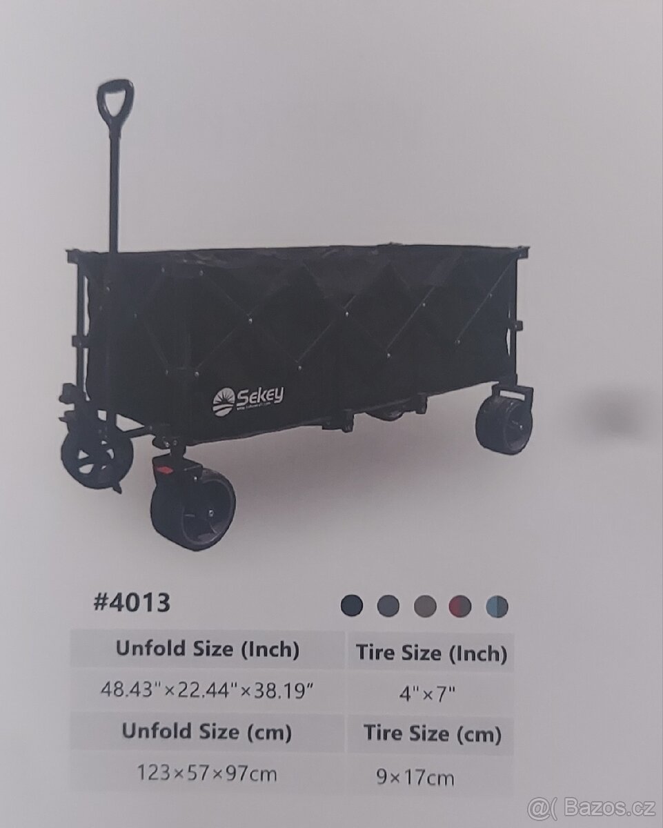 Skládací vozík xxl s brzdami - 5