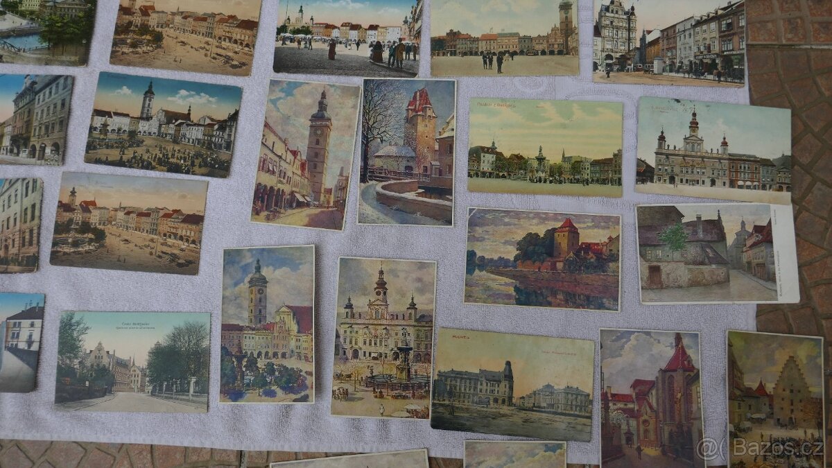 STARÉ BAREVNÉ POHLEDNICE ČESKÉ BUDĚJOVICE - 5