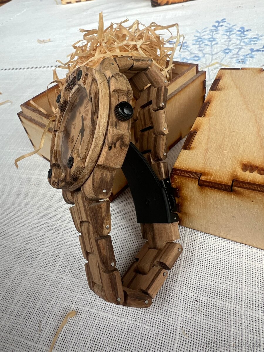 Dřevěné hodinky typ LINE - nové - 5