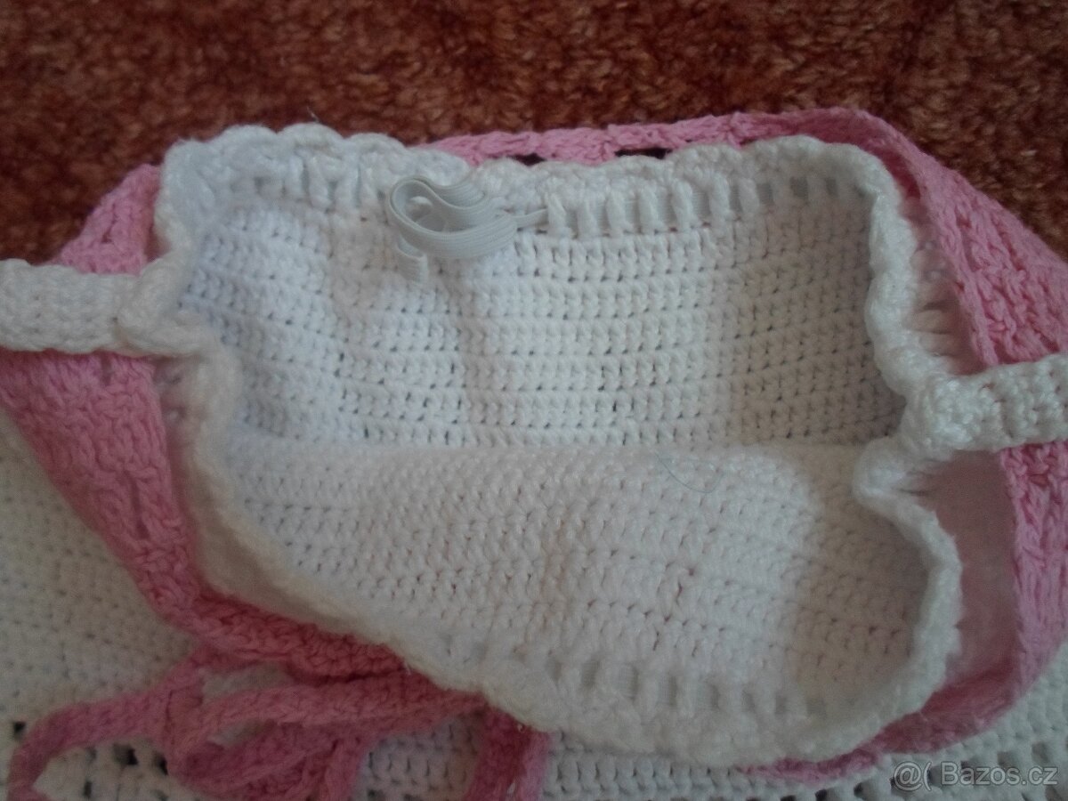 Bílá krajková háčkovaná sukně sukýnka - 104, 110 - 5