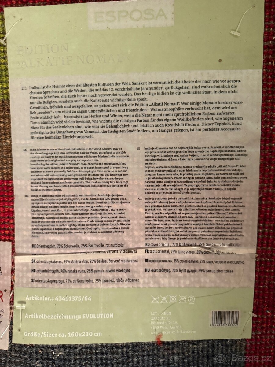 Ručně vyráběný koberec - perfektní stav - 5