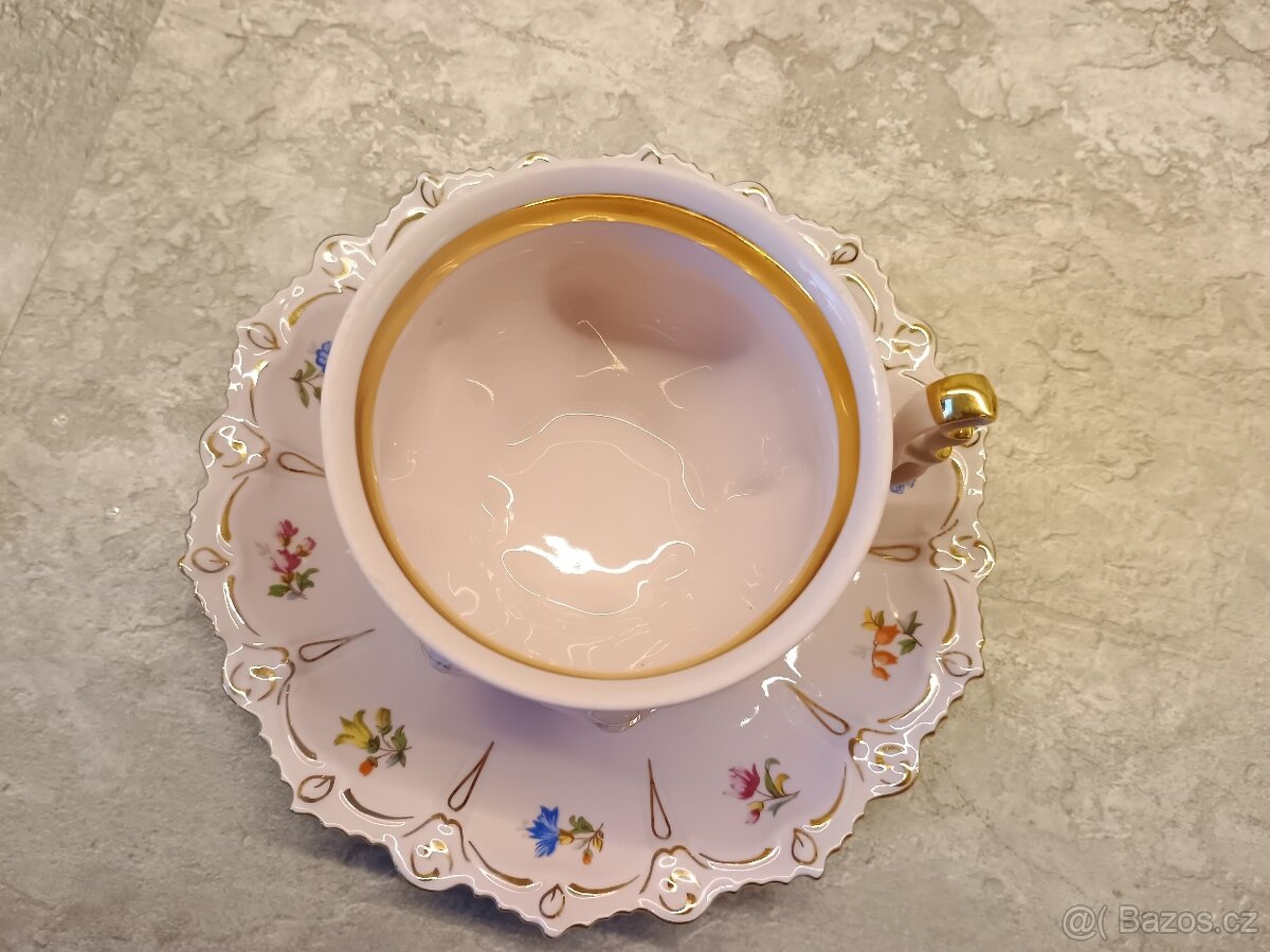 růžový porcelán dekor Lenka - 5