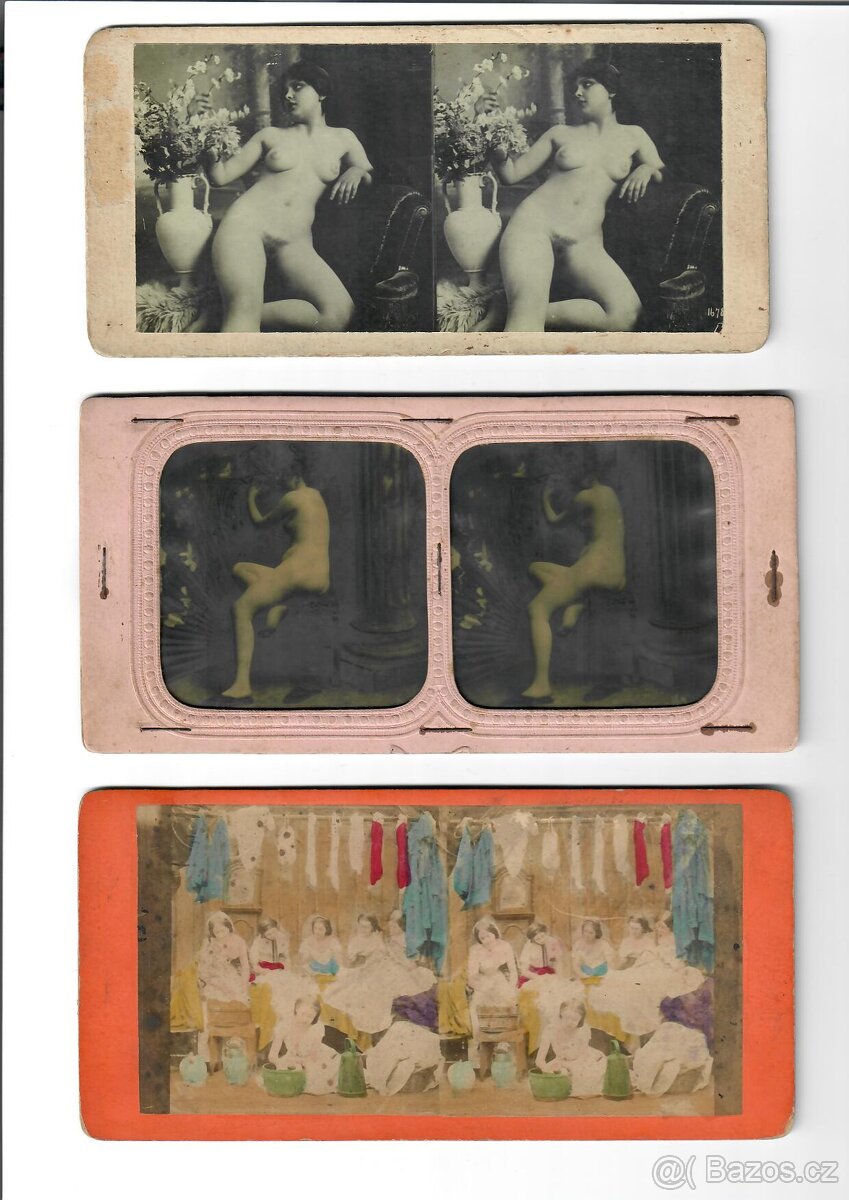 Starožitný dřevěný stereoskop - 5